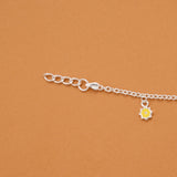 Charm Honey Bee Floral Silver Baby Bracelet
