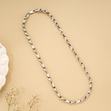Elegant Bold Shield Link Silver Chain