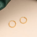 Small Beaded Plain Hoop Earrings
