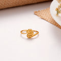Blossom Floral and Leaf Design Golden Ring