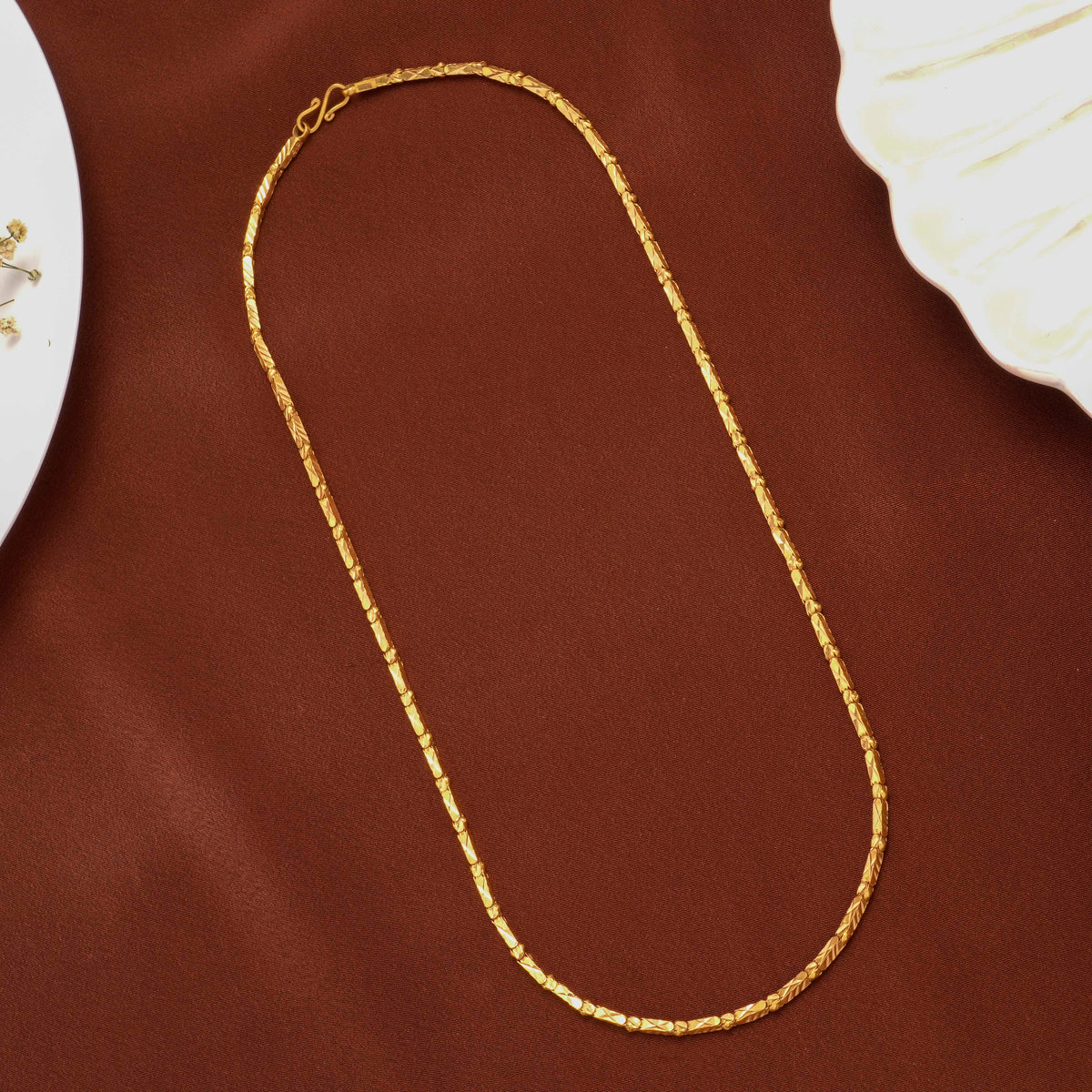 Classic Bamboo Style Gold Chain