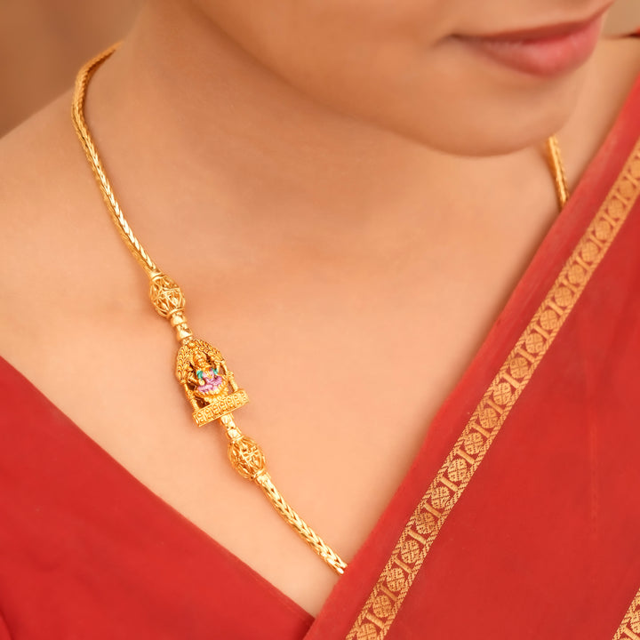 Temple Inspired Lakshmi Mugappu Chain