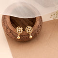 Classic Bloom Golden Drop Silver Earrings
