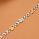 Baby Animal Charms Silver Bracelet