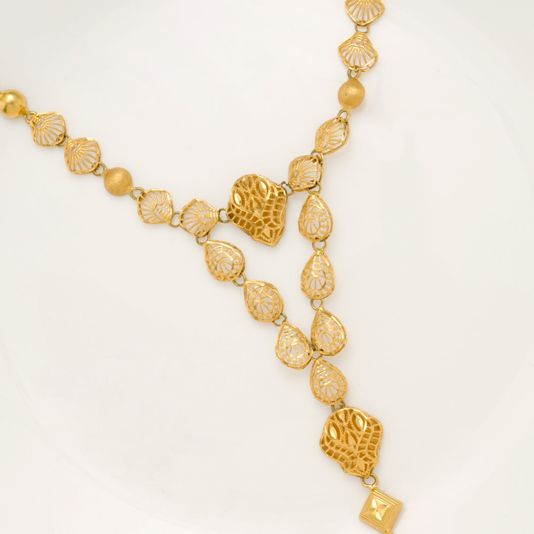 Regal Tear Drop Turkey Hath Phool Gold Bracelet