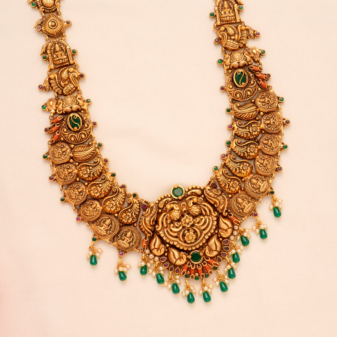 Bridal Antique Peacock Gold Plated Haram