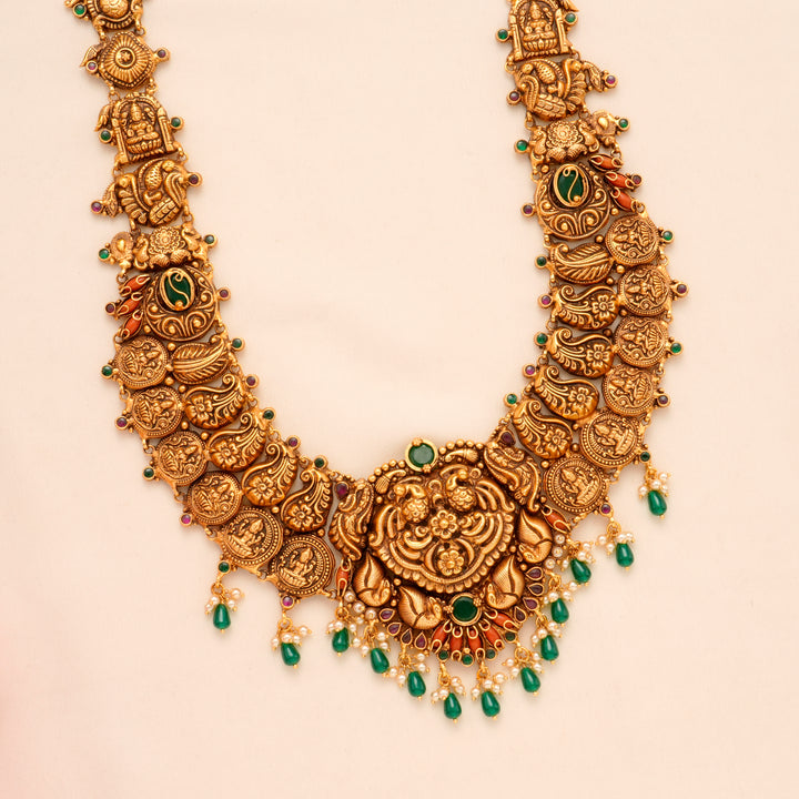 Bridal Antique Peacock Gold Plated Haram