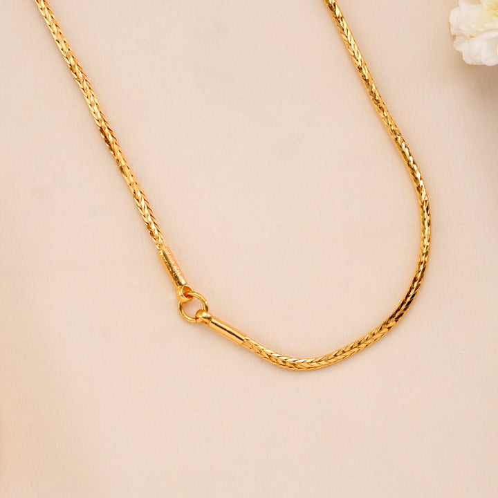 Royal Gold Plated Bead Mugappu Chain
