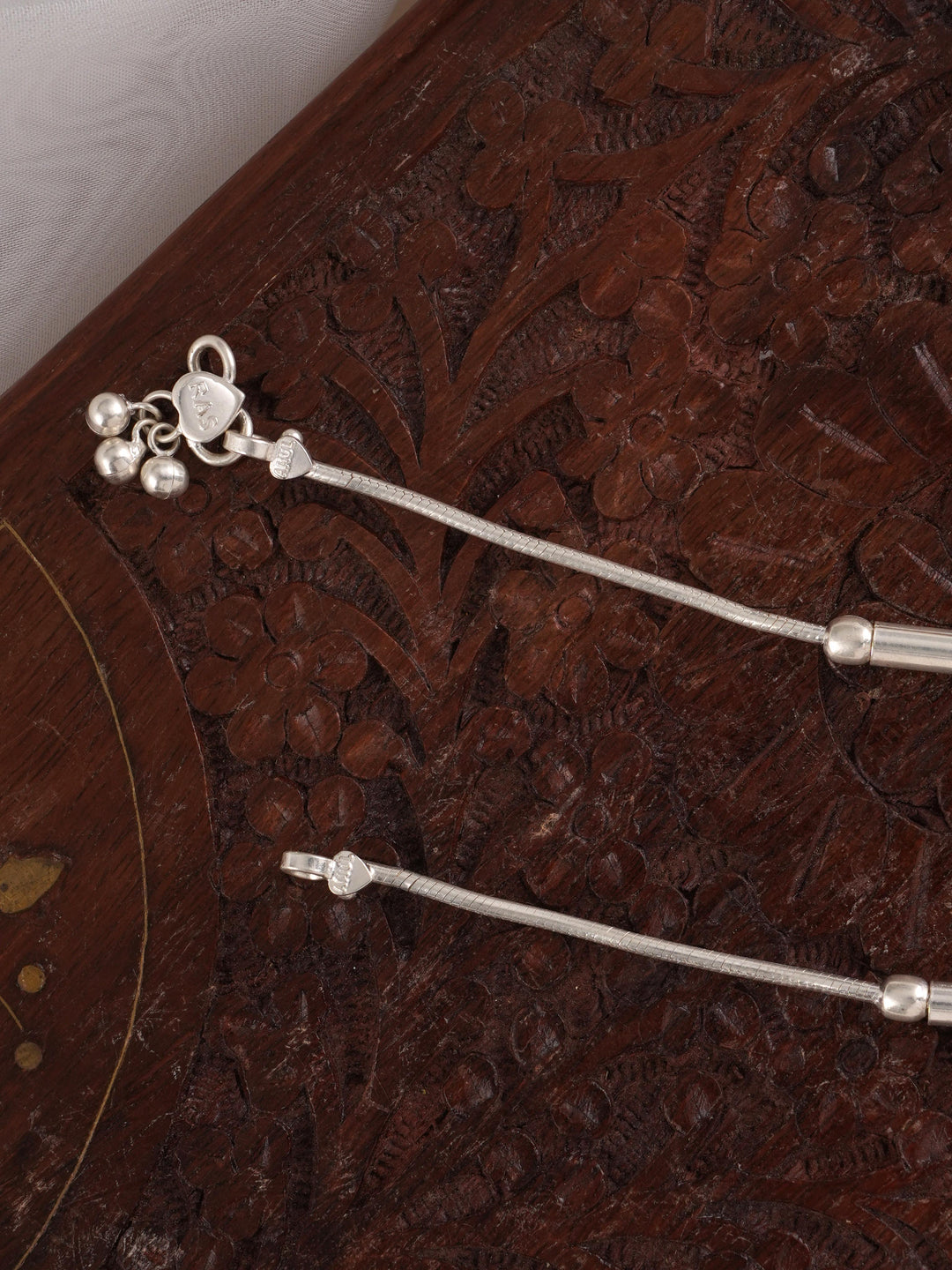 Simple Silver Beads Anklet