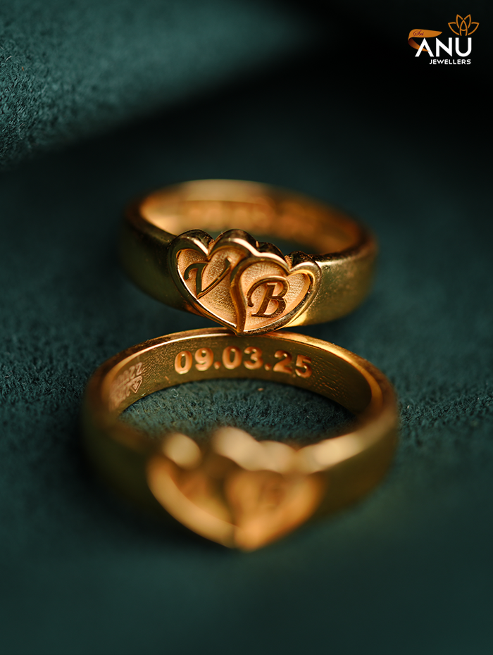 Initial in Heart Ring