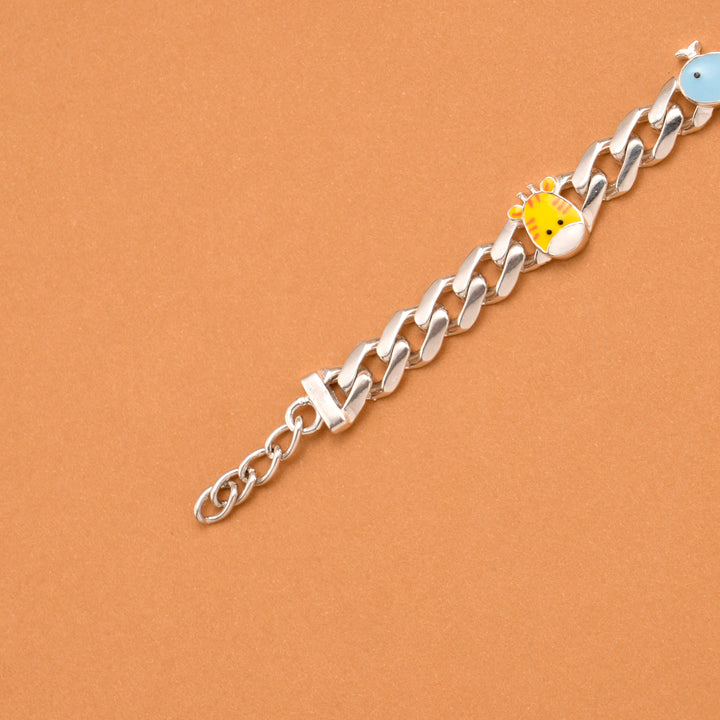 Baby Animal Charms Silver Bracelet