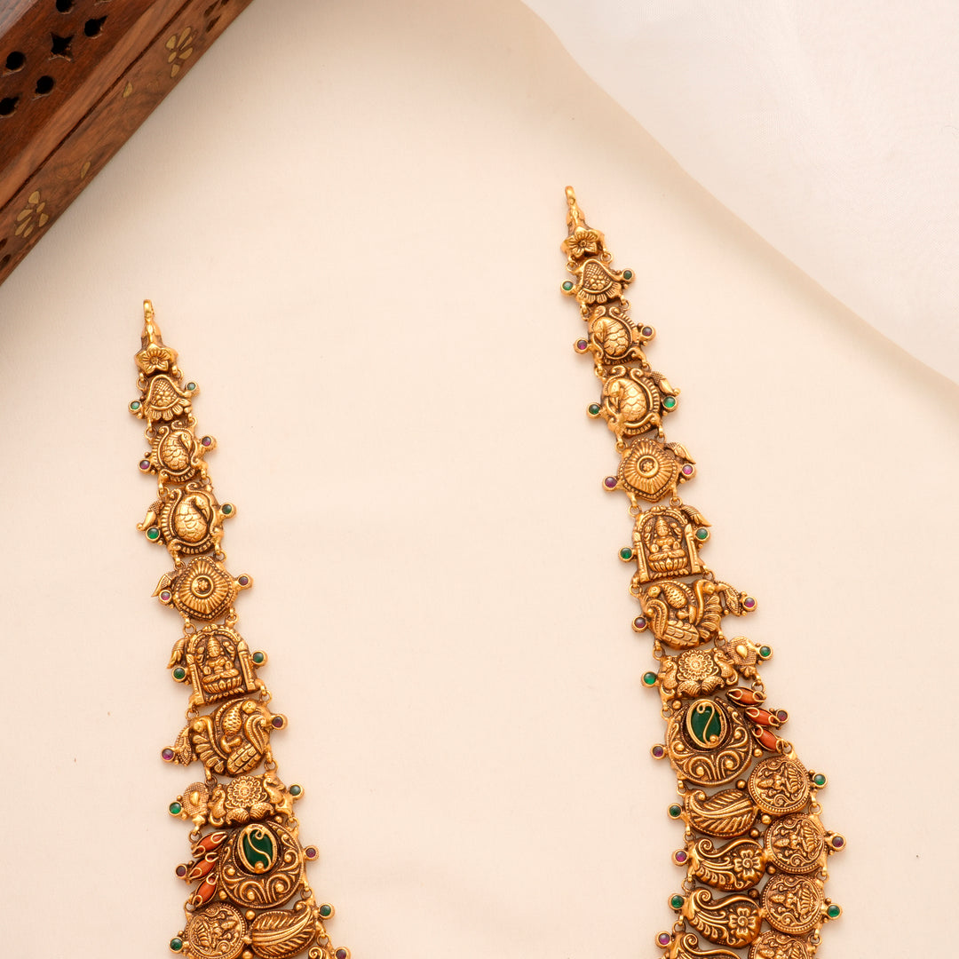 Bridal Antique Peacock Gold Plated Haram