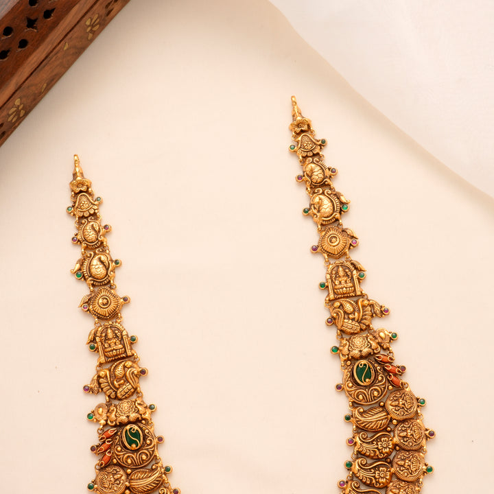 Bridal Antique Peacock Gold Plated Haram