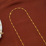 Dual Tone Cylindric Gold Chain for Women