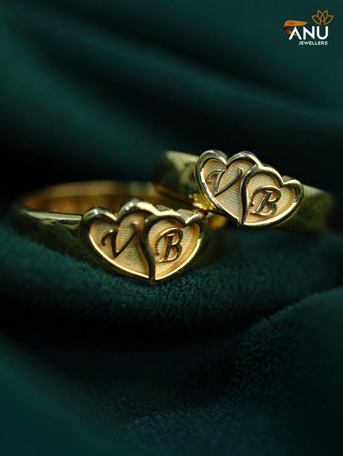 Initial in Heart Ring