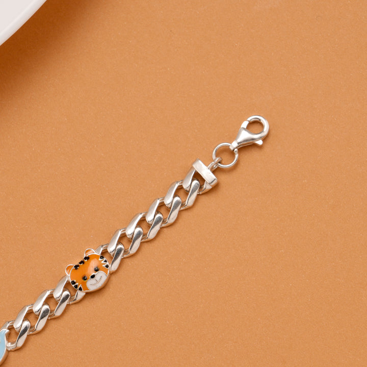 Baby Animal Charms Silver Bracelet