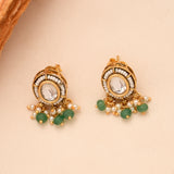 Classic Moissanite Pendant Golden Necklace Set