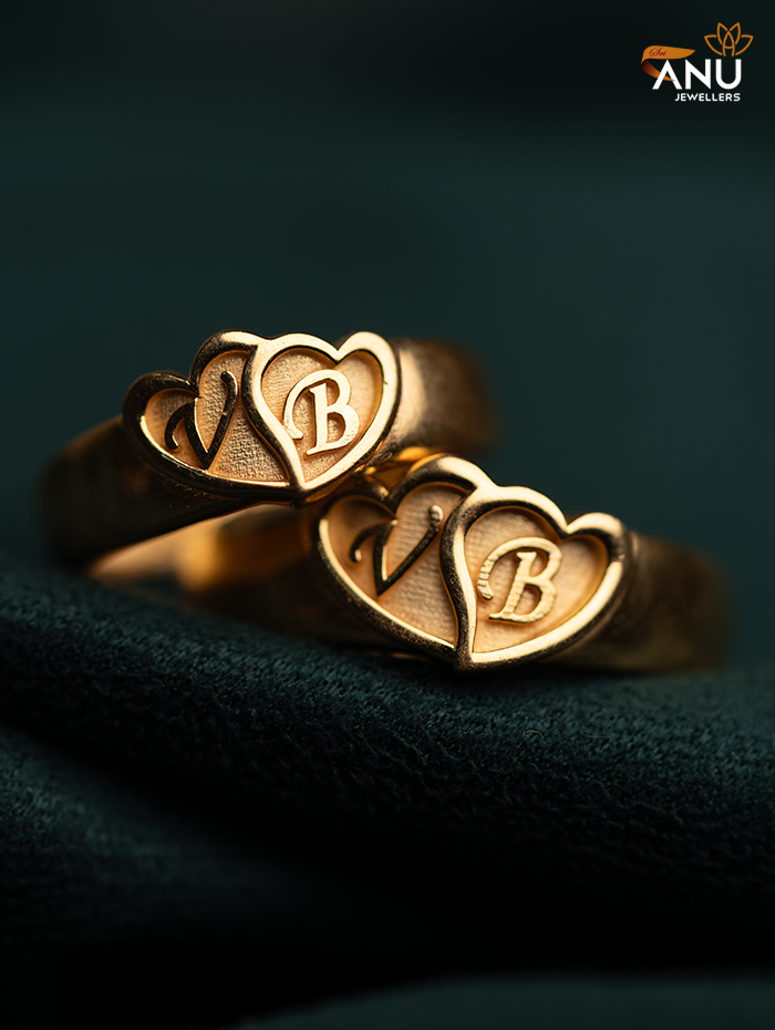 Initial in Heart Ring