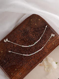 Simple Silver Beads Anklet