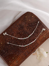 Simple Silver Beads Anklet