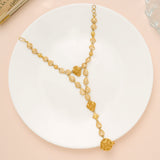 Regal Tear Drop Turkey Hath Phool Gold Bracelet