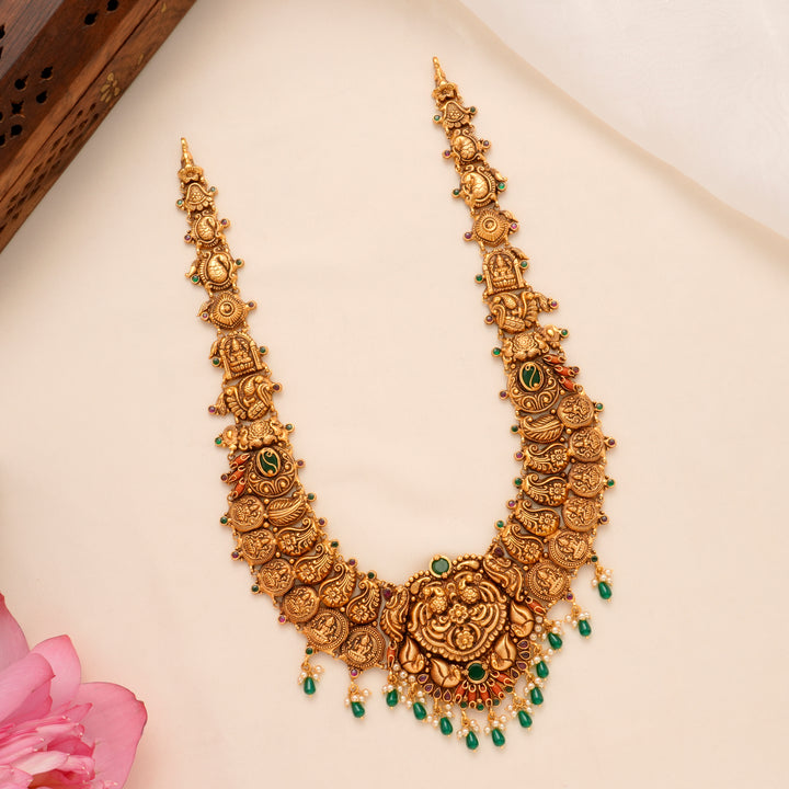 Bridal Antique Peacock Gold Plated Haram