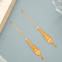Gleaming Drop Design Gold Ear Mattal