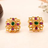 Royal Kundan Stud with Ruby Stones