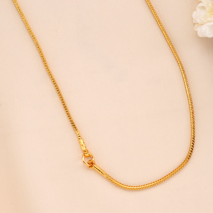 Nagas Silver Oval Lakshmi Mugappu Chain