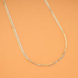 Multi Strand Triple Tone Silver Chain