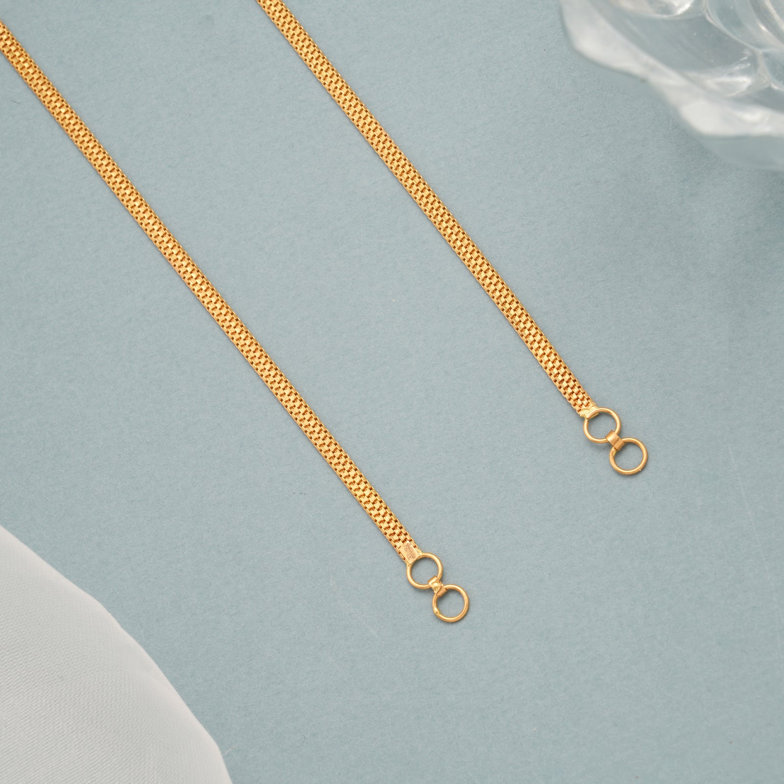 Dual Layer Box Chain Gold Mattal