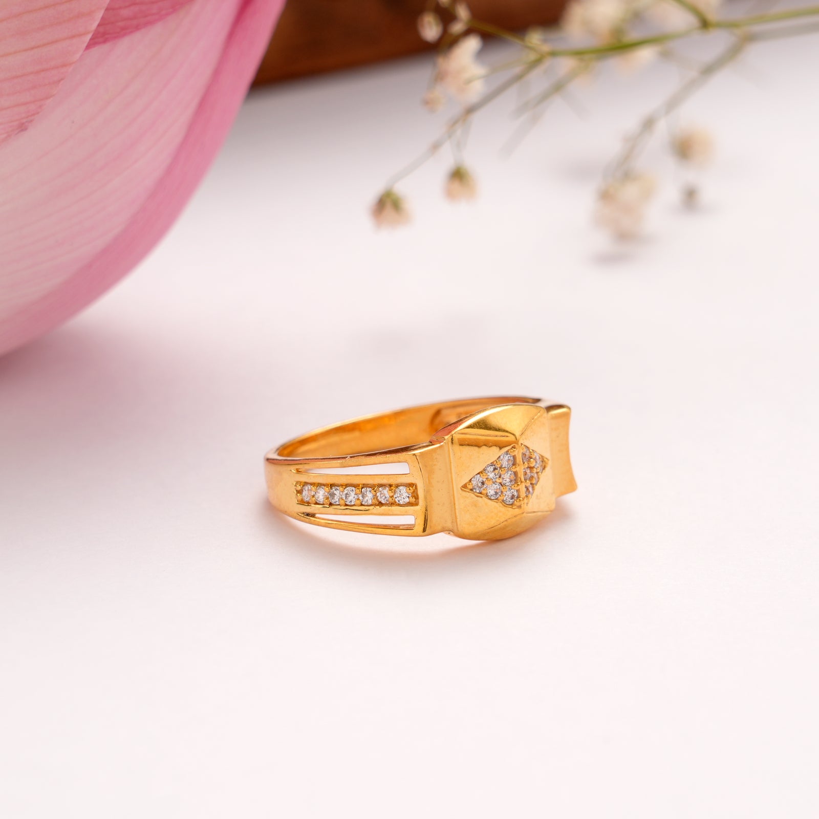 Book Pattern Casting Golden Ring