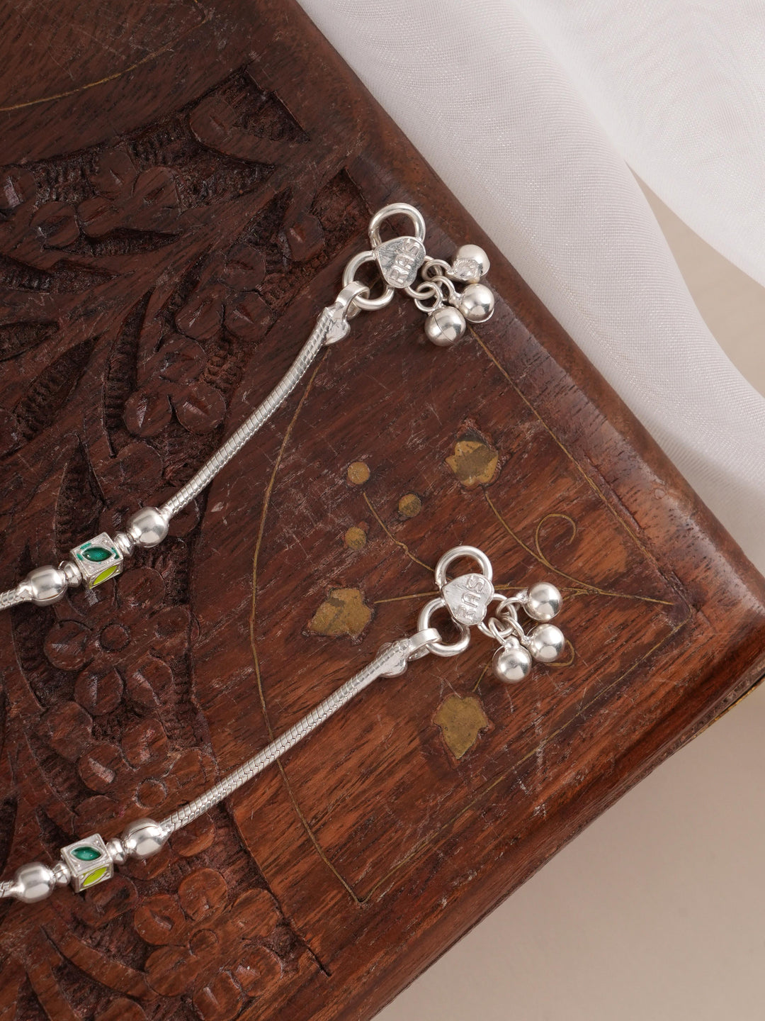 Bombay Ball Silver Anklet