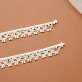 Chain Silver Anklet with Bell Charms