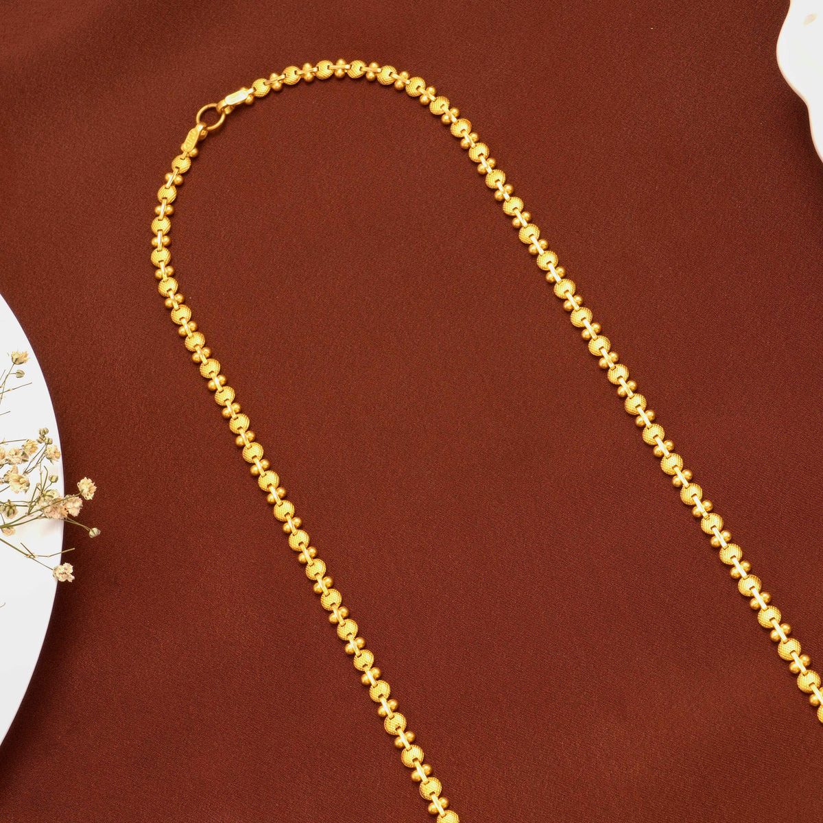 Ethnic Bead Station Gold Chain for Women