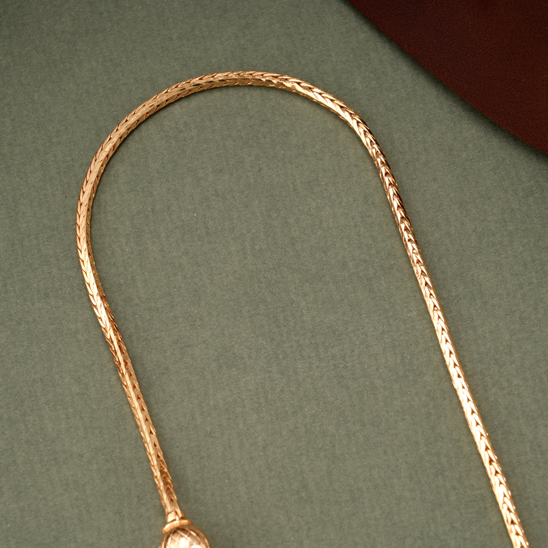 Classic Leaf Shaped Lakshmi Mugappu Chain