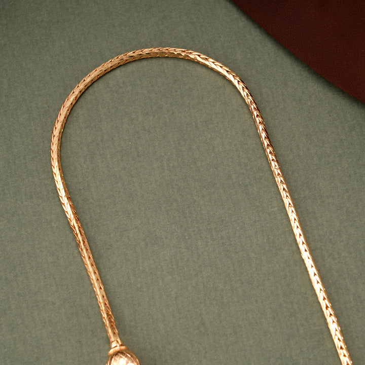 Classic Leaf Shaped Lakshmi Mugappu Chain