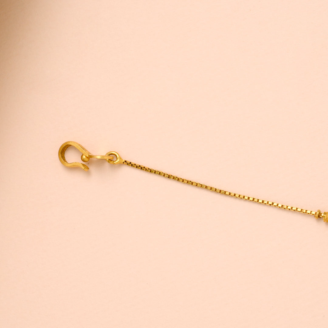 Sleek Single Ball Design Gold Bracelet for Women