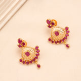 Ruby Floral Chand Pendant Necklace Set