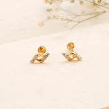 Minimalist Bird Casting Golden Stud
