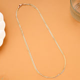 Multi Strand Triple Tone Silver Chain