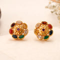 Traditional Navaratna Kundan Stud