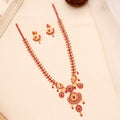 Ruby Floral Chand Pendant Necklace Set