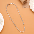 Stylish Bar Twisted Silver Men’s Chain