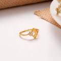 Royal Rhombus Shape Golden Ring
