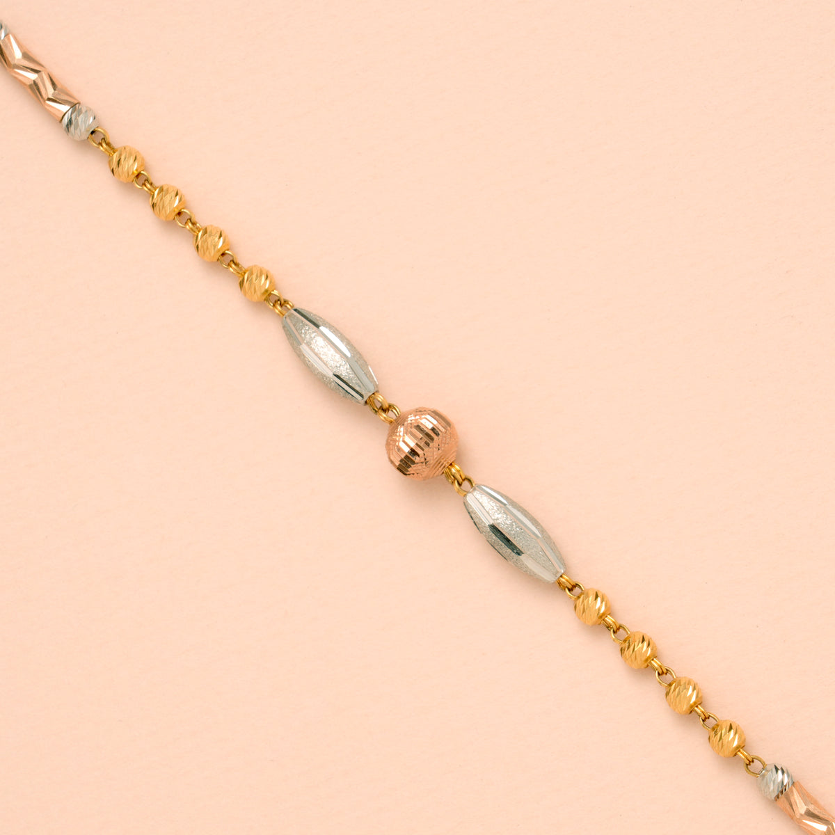Dual Colour  Ball Gold Bracelet for Women