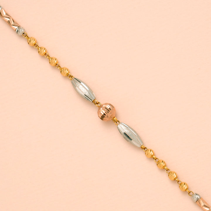Dual Colour  Ball Gold Bracelet for Women