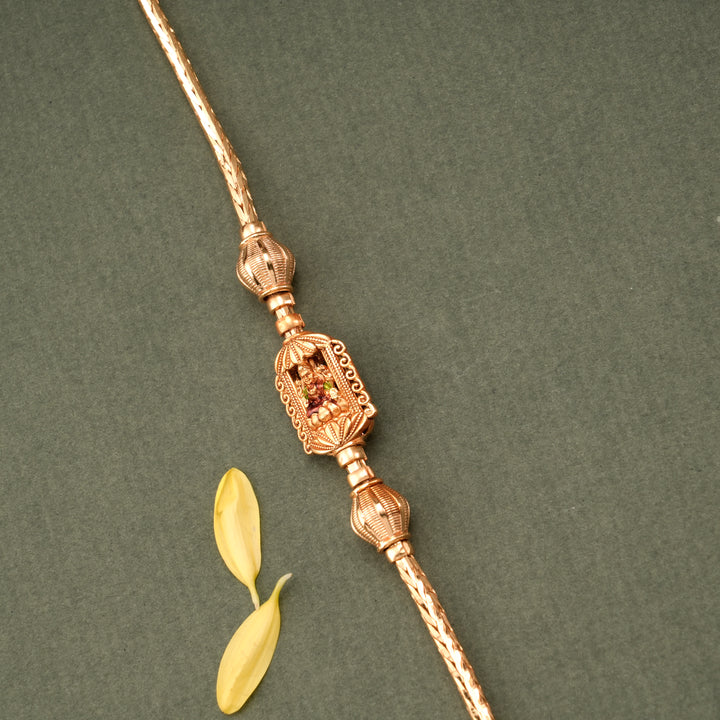 Golden Nagas Lakshmi Floral Mugappu Chain