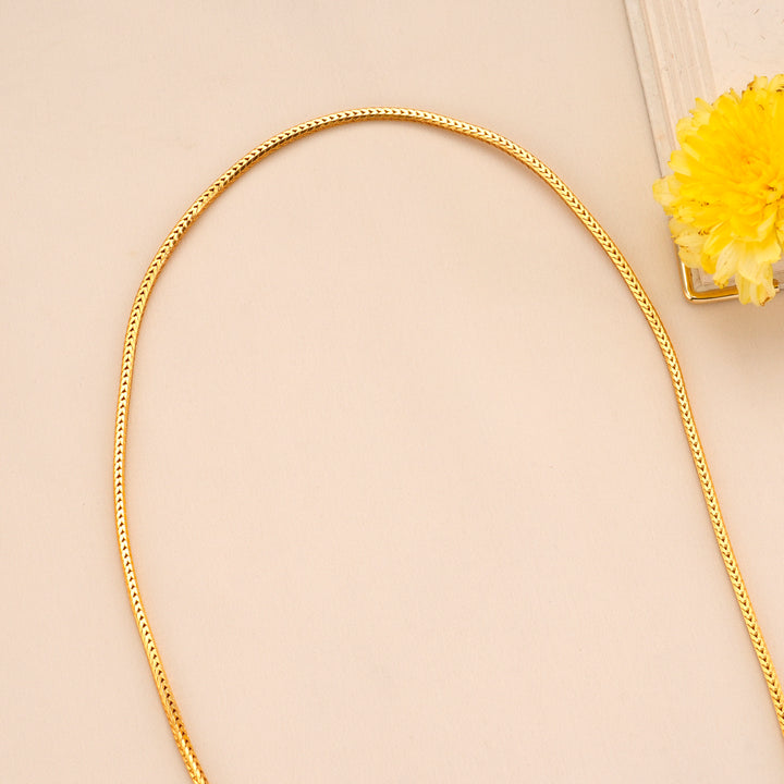 Triangle Shape Silver Lakshmi Mugappu Chain