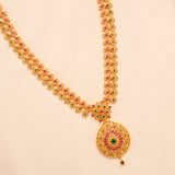 Grand Ruby Emerald Pendant Necklace Set